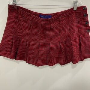 Cyrus Red Checkered Mini Skirt